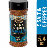 Private Selection® 5 Salt and 5 Pepper Seasoning Rub Shaker 5.4 oz