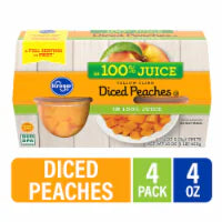 Kroger® Yellow Cling Diced Peaches in 100% Juice 4 ct / 4 oz