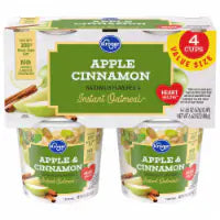 Kroger® Apple Cinnamon Naturally Flavored Instant Oatmeal 4 ct / 6.63 oz