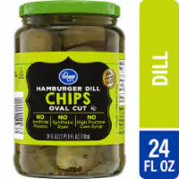 Kroger® Hamburger Dill Chips Pickles 24 fl oz