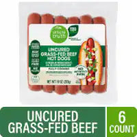 Simple Truth® Uncured Grass Fed Beef Hot Dogs 6 ct / 10 oz