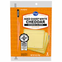 Kroger® Aged Sharp White Cheddar Sliced Cheese 8 Slices