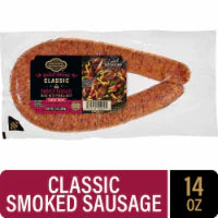 Private Selection® Classic Coarse Grind Hardwood Smoked Sausage Pork and Beef Link 14 OZ