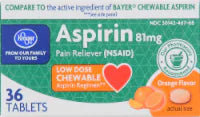 Kroger® Low Dose Orange Flavor Chewable Aspirin Tablets 81mg 36 ct