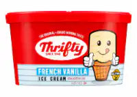 Thrifty French Vanilla Ice Cream Tub 48 oz