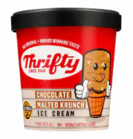 Thrifty Chocolate Malted Krunch Ice Cream Pint 16 oz