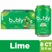 Bubly Sparkling Water The Super Mario Galaxy Movie Lime Zero Sugar & Zero Calories 8 ct / 12 fl oz