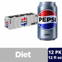 Pepsi Cola® Diet Soda Cans 12 pk / 12 fl oz
