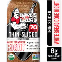 Dave's Killer Bread Organic Thin Sliced White Bread Done Right Artisan Style Bread 20.5 oz