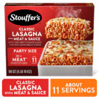 Stouffer's Classic Lasagna with Meat & Sauce Party Size Lasagna Frozen Dinners 90 OZ