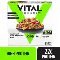 Vital Pursuit Southwest Style Beef Taco Bowl High Protein GLP-1 Friendly Frozen Meal 9.5 OZ