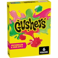 Gushers Watermelon and Sour Apple Fruit Flavored Kids Snacks 6 ct / 0.8 oz