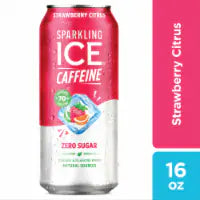 Sparkling Ice® Caffeinated Strawberry Citrus Flavored Sparkling Water Can 16 fl oz