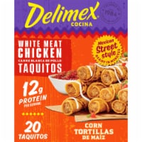 Delimex White Meat Chicken Taquitos Frozen Snacks, Box 20 OZ