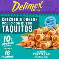 Delimex Chicken & Cheese Taquitos Frozen Snacks, Box 19.2 OZ