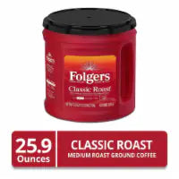 Folgers Classic Roast Ground Coffee, Medium Roast 25.9 oz