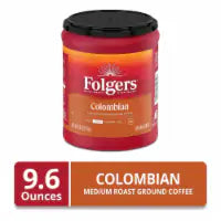 Folgers Colombian Ground Coffee, Medium Roast 9.6 oz
