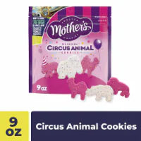 Mother's Original Circus Animal Frosted Animal Cookies With Rainbow Sprinkles Resealable Bag 9 oz