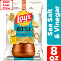 Lay's® Kettle Cooked Potato Chips Sea Salt & Vinegar 1 pk / 8 oz