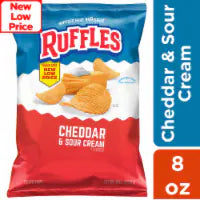 Ruffles® Cheddar and Sour Cream Potato Chips 8 oz