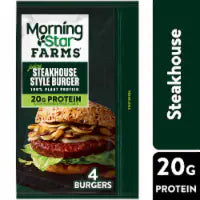 MorningStar Farms® Steakhouse Style Plant Based Veggie Burgers 4 ct / 4 oz