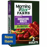 MorningStar Farms® Korean BBQ Plant Based Sauced Riblets 2 ct / 5 oz