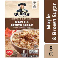Quaker Maple Brown Sugar Instant Oatmeal 8 ct