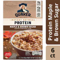 Quaker Protein Maple & Brown Sugar Instant Oatmeal 6 ct
