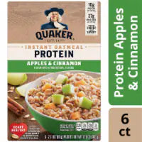 Quaker Protein Apples & Cinnamon Instant Oatmeal 6 ct