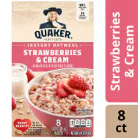 Quaker Strawberries & Cream Instant Oatmeal 8 ct