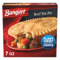 Banquet Beef Pot Pie, Frozen Meal 7 OZ
