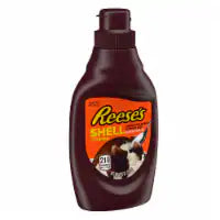 REESE'S Chocolate Peanut Butter Shell Topping Bottle 7.25 oz