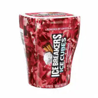 ICE BREAKERS Ice Cubes Cinnamon Sugar Free Chewing Gum Bottle 40 pcs