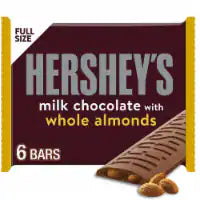 HERSHEY'S Milk Chocolate with Whole Almonds Candy Bars 1.45 oz