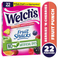 Welch's Fruit Punch & Berries 'N Cherries Fruit Snacks 22 ct / 0.8 oz
