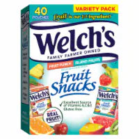 Welch's Fruit Snacks, Fruit Punch & Island Fruits 40 ct / 0.8 oz