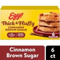 Eggo® Thick and Fluffy Cinnamon Brown Sugar Waffles 6 ct / 1.93 oz