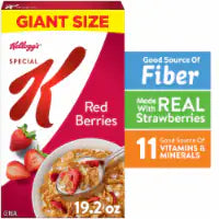 Kellogg's Special K Breakfast Cereal Red Berries, Family Breakfast, 19.2 oz