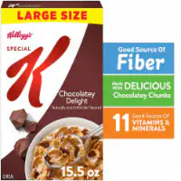 Kellogg's Special K Breakfast Cereal Chocolatey Delight, Family Breakfast, 15.5 oz