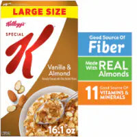 Kellogg's Special K Breakfast Cereal Vanilla and Almond, Fiber Cereal, 16.1 oz
