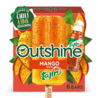 Outshine Mango Frozen Fruit Bars with Tajin, 6 Count