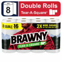 Brawny® Tear-A-Square® Paper Towel Double Rolls 3 Sheet Size Strong Paper Towel