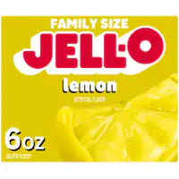 Jell-O Lemon Artificially Flavored Gelatin Dessert Mix, Family Size, Box 6 OZ