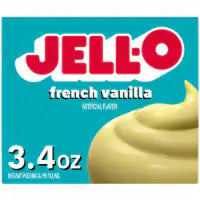 Jell-O French Vanilla Instant Pudding & Pie Filling Mix, Box 3.4 OZ