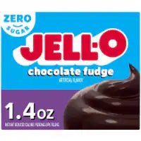Jell-O Chocolate Fudge Zero Sugar Instant Reduced Calorie Pudding & Pie Filling Mix, Box 1.4 OZ