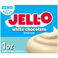 Jell-O White Chocolate Zero Sugar Instant Reduced Calorie Pudding & Pie Filling Mix, Box 1 OZ
