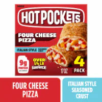 Hot Pockets Four Cheese Pizza Italian-Style Seasoned Crust Frozen Snacks 4PK