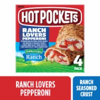 Hot Pockets Ranch Lovers Pepperoni Ranch Seasoned Crust Pizza Snacks Frozen Snacks 4PK