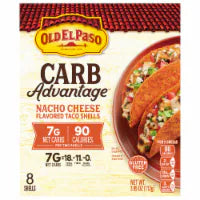 Old El Paso™ Carb Advantage™ Nacho Cheese Flavored Taco Shells 8 ct / 3.95 oz