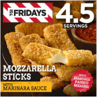 TGIF Fridays Mozzarella Sticks Frozen Snacks with Marinara Sauce, Box 17.4 OZ